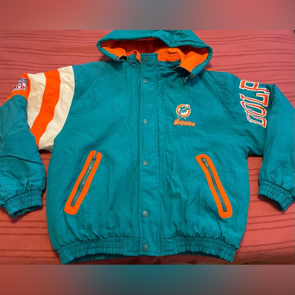 Vintage Miami Dolphins NFL Starter Puffer Jacket Adult Large